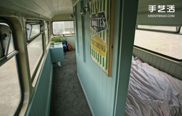 A scrapped double-decker bus was transformed into a real motel