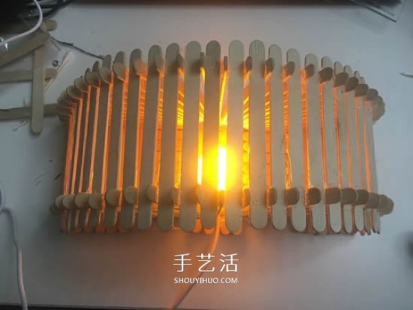 Tutorial on how to make a beautiful arch bridge lampshade using 200 ice cream sticks