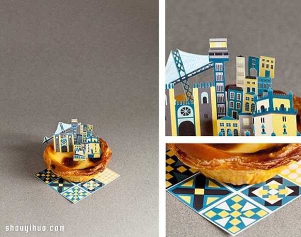 Brunch City A mini city that combines food and illustrations