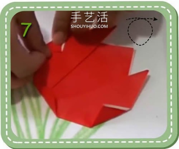 Easy to learn! Video tutorial for childrens handmade origami tulips