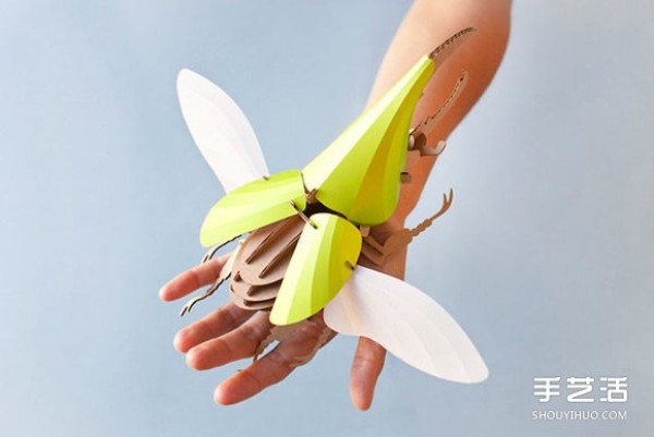 3D insect paper sculptures allow you to regain the fun of hand-making through puzzles