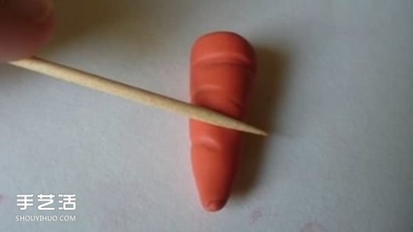 Ultra-light clay carrot making handmade DIY clay carrot illustration