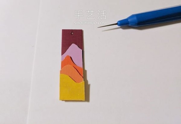 Tutorial on making creative landscape silhouette earrings from cardboard