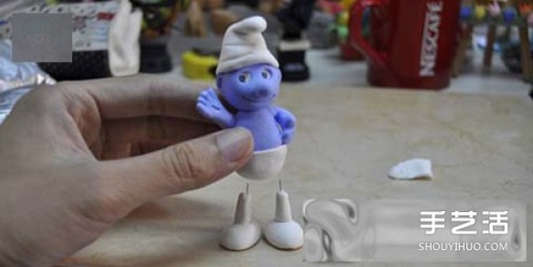 Ultra-light clay Smurf making illustrated handmade Smurf clay tutorial