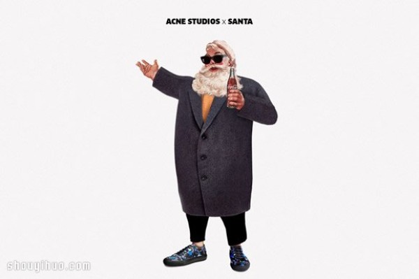 What would it look like if Santa Claus wore modern fashionable clothes? 