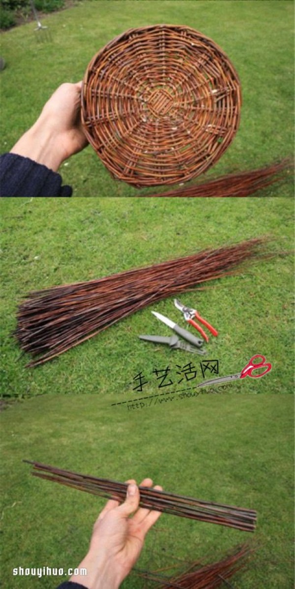 How to weave rattan basket, step by step illustration of weaving basket by hand