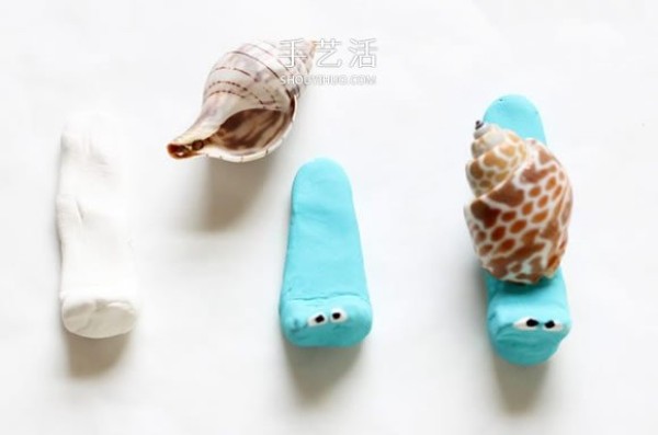 Clay and shells handmade cute sea creatures