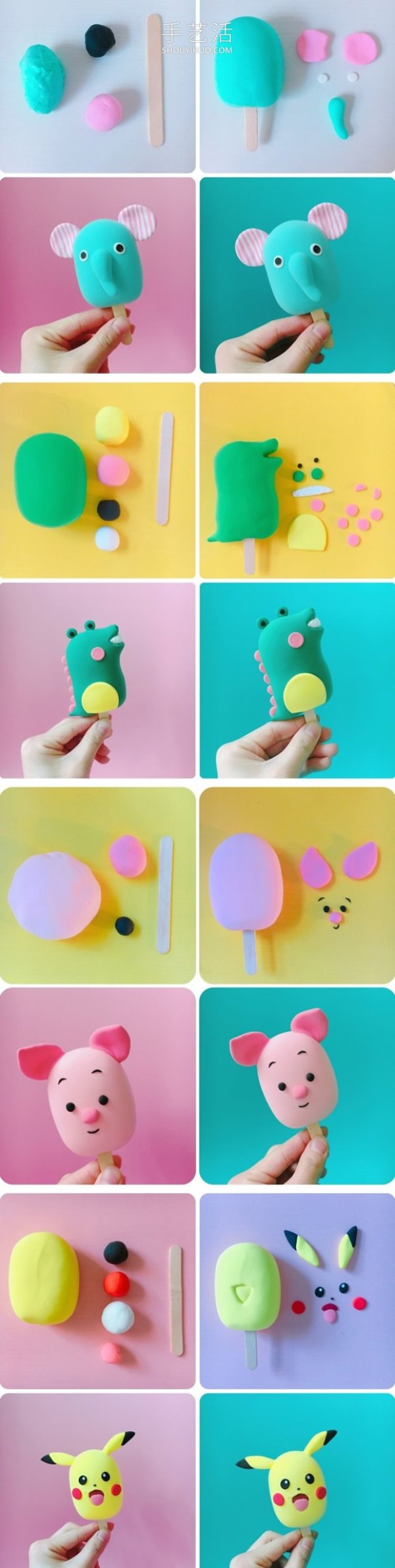 Clay animal ice cream recipes are super cute