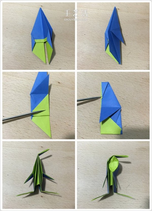 Simple and cute! Illustrated steps of the origami method of the three-dimensional elf