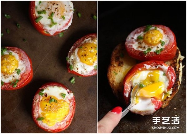 New way to eat breakfast: Crack eggs into tomatoes and bake them in the oven