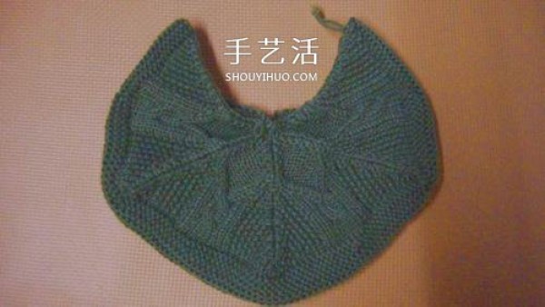 Illustrated tutorial on how to knit a shoulder bag with handmade wool