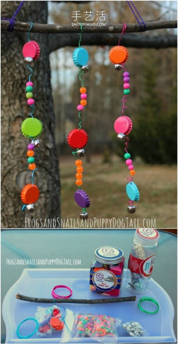 Reuse old waste! Tutorial on homemade creative spring wind chimes