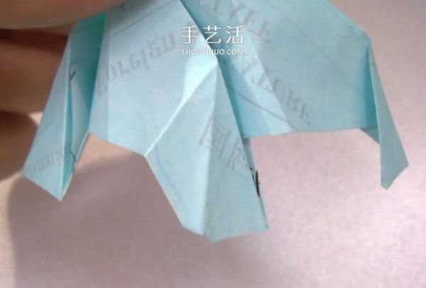 Illustration of how to fold a five-petal rose, it looks better than a Kawasaki rose! 