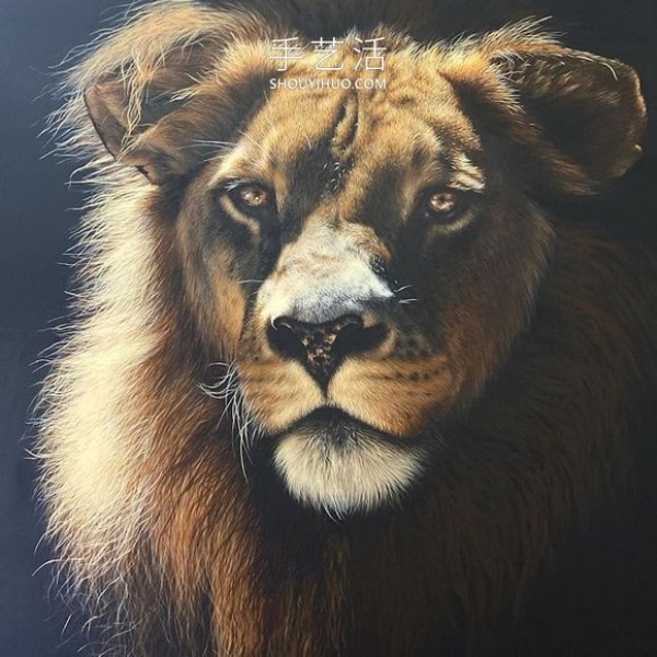 Hyper-realistic oil painting, capturing the wild and natural beauty of wild animals