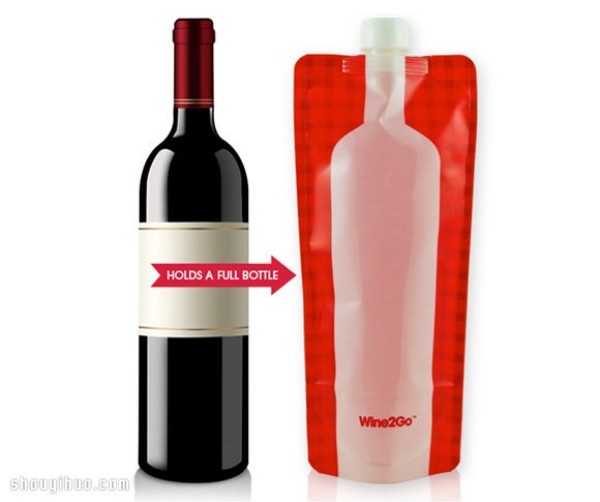 Wine2Go Plastic material portable foldable wine bottle design