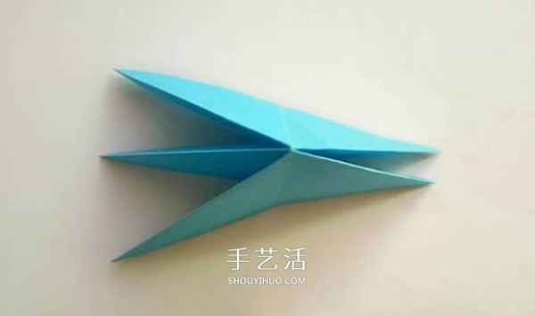 Five-cornered star origami illustration, how to fold an inner and outer double five-pointed star