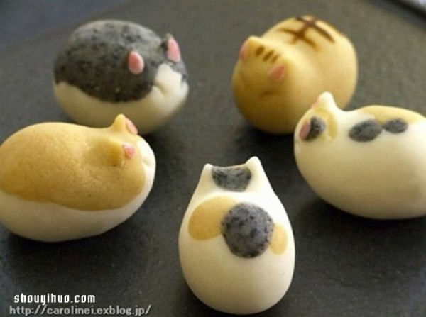 The cat-shaped wagashi dessert is so cute that I don’t know how to eat it! 