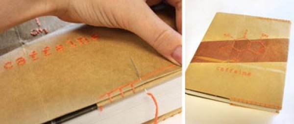 DIY embroidered kraft paper book cover embroidered kraft paper book cover production