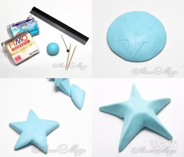 Ultra-light clay starfish handmade clay DIY starfish trinkets