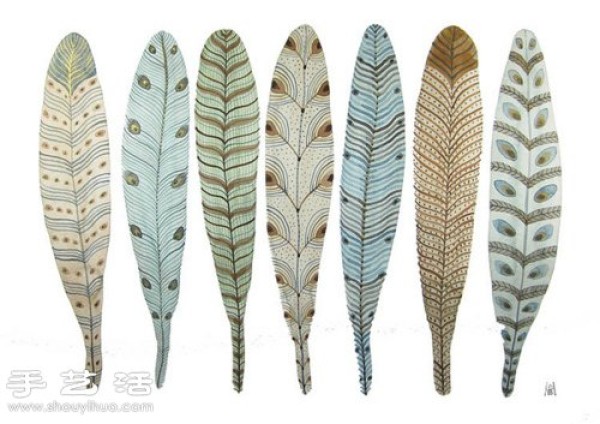 Exquisite feather painting handicrafts