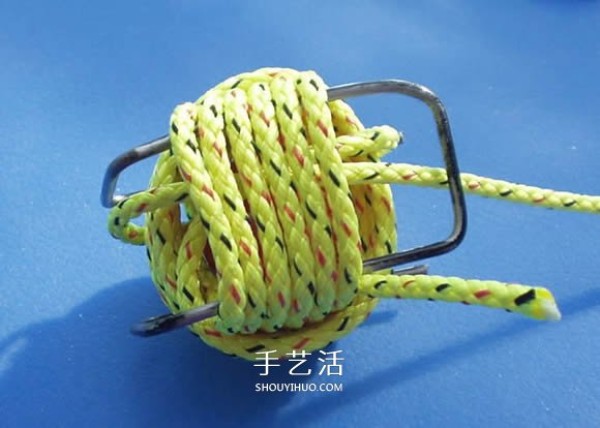 How to knit a sphere with rope, how to knit a small ball pendant with rope