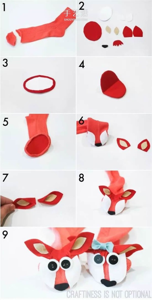 Its so easy to transform gloves and socks into hand puppets and make homemade cloth toys