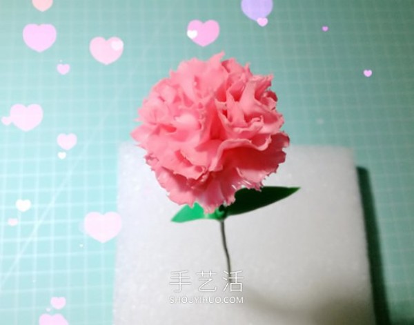 Illustrated tutorial on how to make your own carnation flowers for Mothers Day