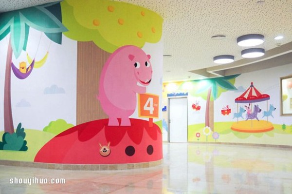 The childlike hospital design allows children to have fun while seeing a doctor