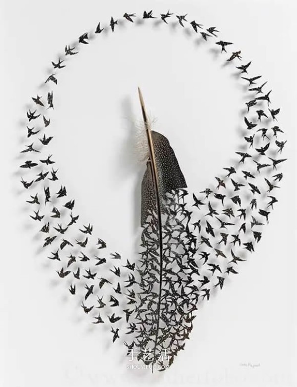 He used bird feathers to carve and millions of people rushed to collect his works