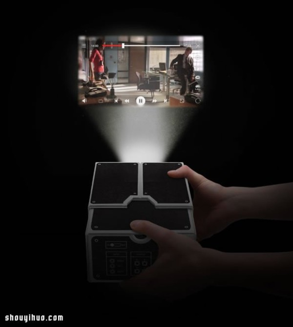 Luckies is a micro projector specially designed for smartphones