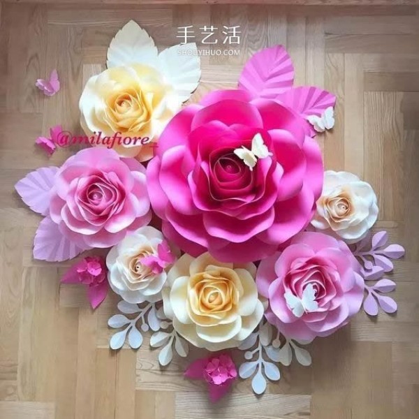 How to make handmade paper flowers with many beautiful paper flowers with complete illustrations