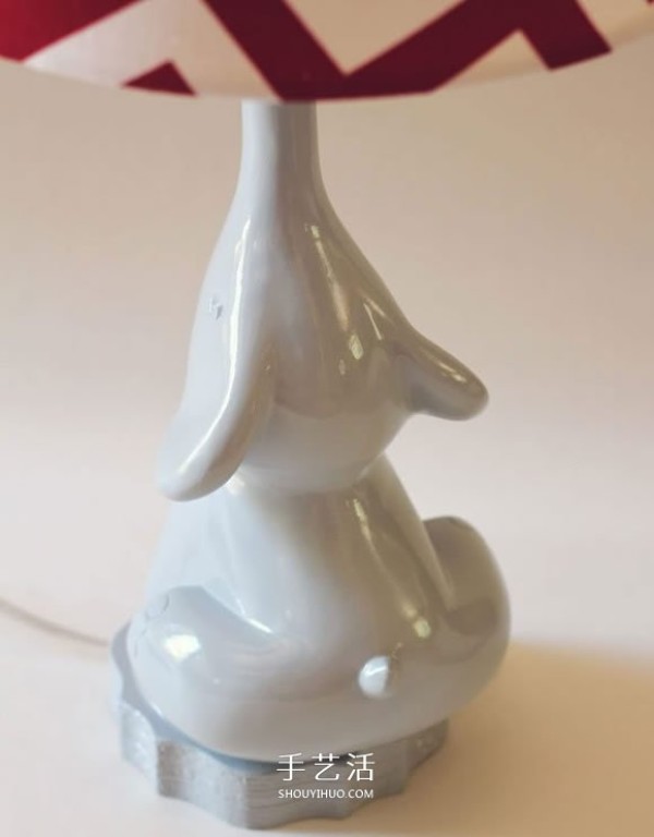 How to make the little elephant table lamp lamp holder with foam board plaster mold DIY little elephant lamp holder