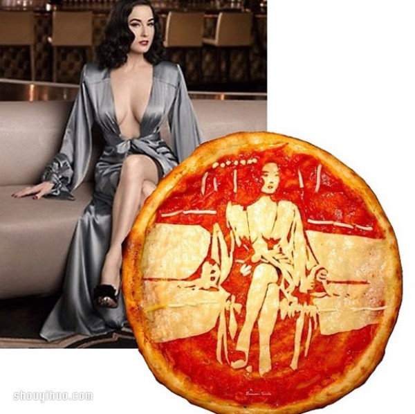 Domenico Crollas delicious and fun celebrity portrait pizza