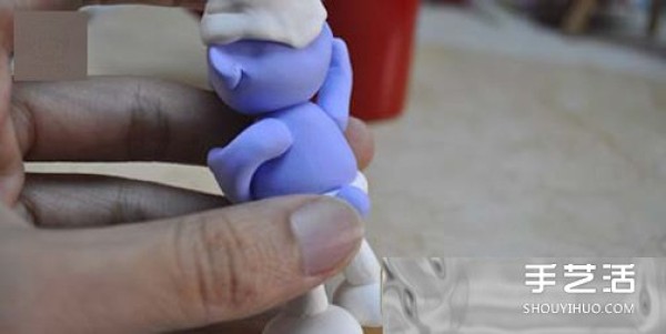 Ultra-light clay Smurf making illustrated handmade Smurf clay tutorial