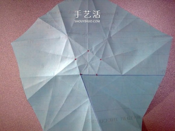 Illustration of how to fold a five-petal rose, it looks better than a Kawasaki rose! 