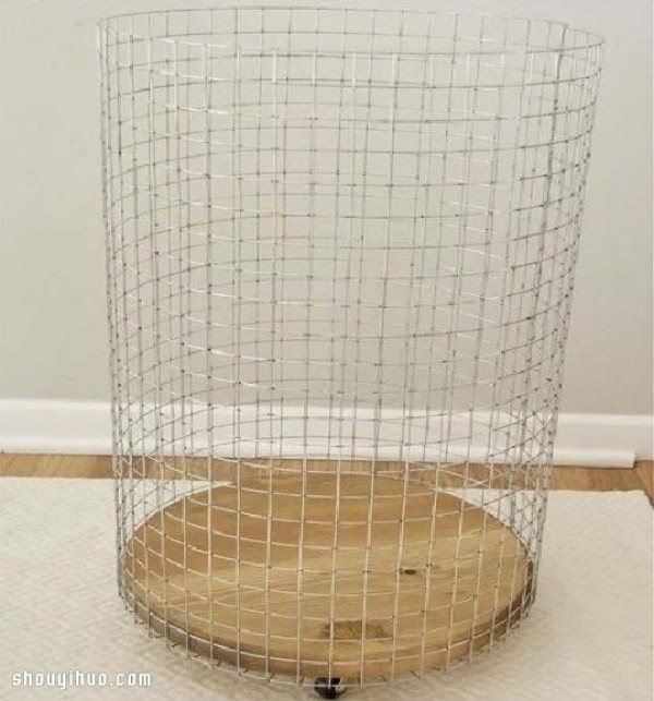 Cylinder-shaped laundry basket storage basket DIY hand-made illustrated tutorial