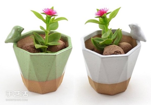 Handmade mini flower pots, small and cutePottery handicrafts