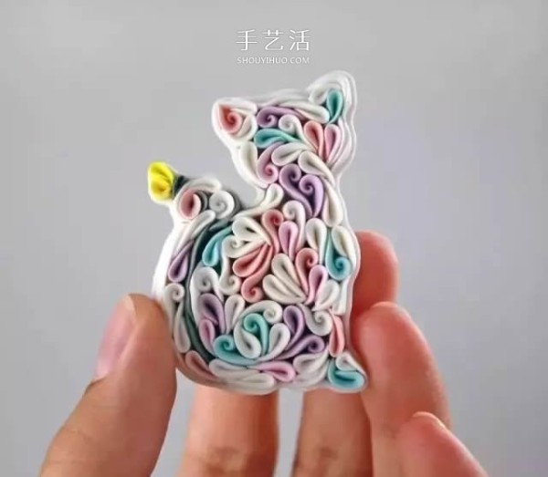 Like exquisite quilling paper! The charming soft clay animal works of the Russian girl