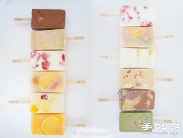 Popsicles made from fresh fruits at the Japanese PALETAS store