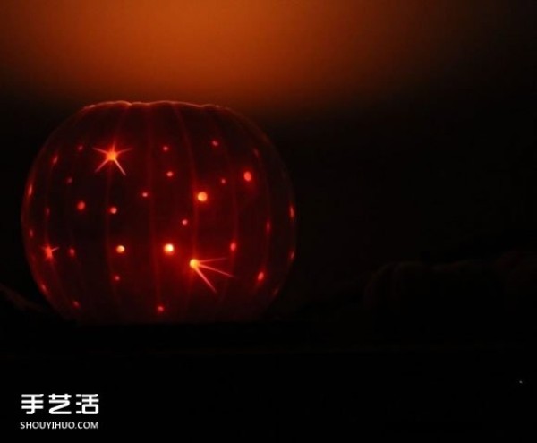 Starry sky pattern pumpkin lantern carving DIY starry sky pumpkin lantern tutorial