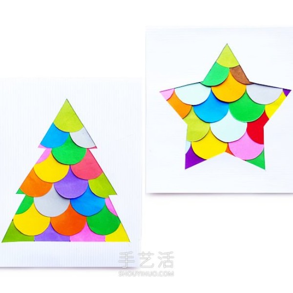 How to make handmade Christmas stars and Christmas trees from cardboard