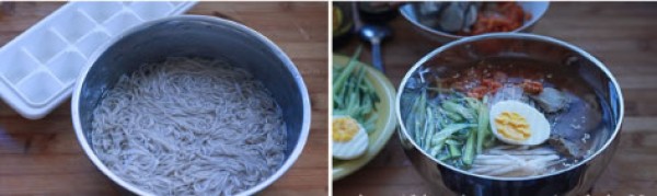 How to make Korean cold noodles, homemade Korean cold noodles tutorial