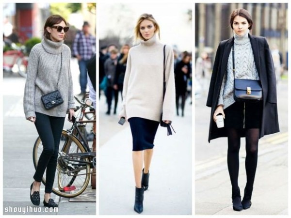 Its actually very handsome when you wear it like this. How to wear a fashionable turtleneck for girls in autumn and winter