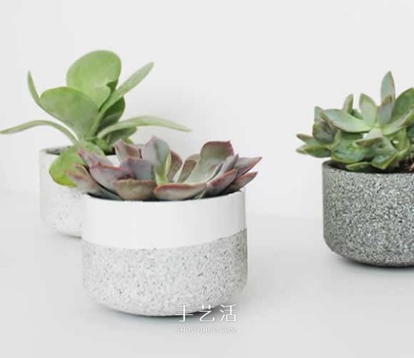 The process of making flower pots with cement is simple and has a healing effect! 