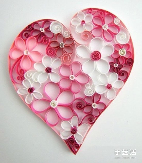 Appreciation of particularly beautiful quilling paper pictures, three-dimensional paper quilling works