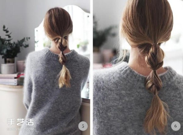 The charming little secret behind it: a simple and easy-to-use low ponytail hairstyle