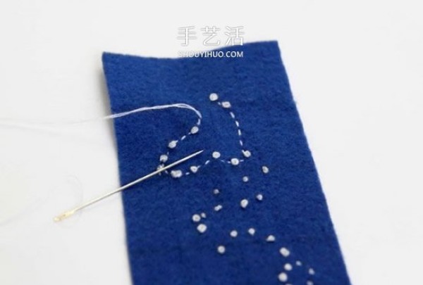 Love the beautiful starry sky! How to make handmade fabric starry sky wristband