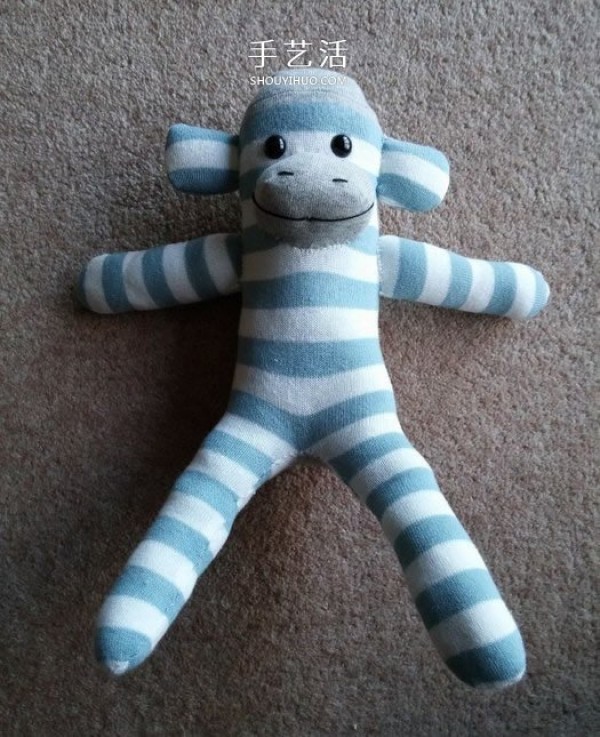 Simple homemade rag doll! Illustration of how to make sock monkey