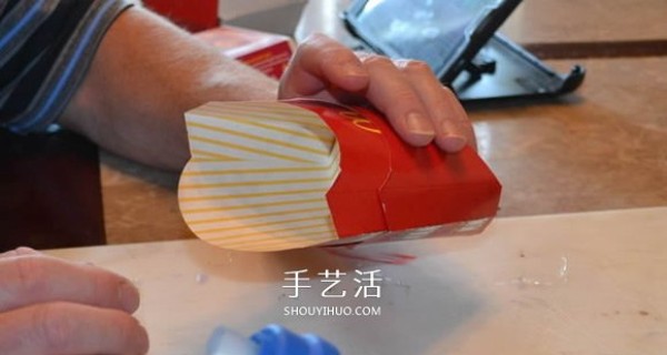 McDonalds packaging boxes are used to make a hand-made cool racing car model