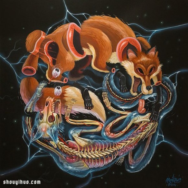 The graffiti art of anatomical cartoon characters that coexists with weirdness and cuteness